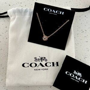 COACH Rose Gold Diamond Necklace